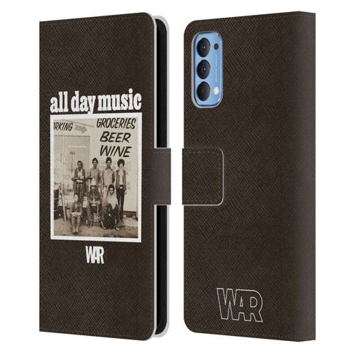 War Graphics All Day Music Album Leather Book Wallet Case Cover For OPPO Reno 4 5G