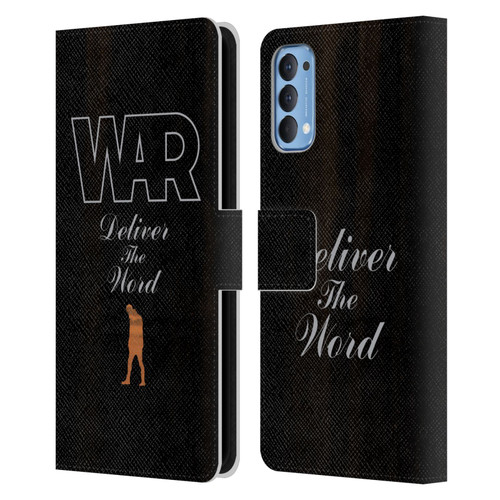 War Graphics Deliver The World Leather Book Wallet Case Cover For OPPO Reno 4 5G