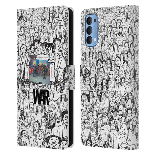 War Graphics Friends Doodle Art Leather Book Wallet Case Cover For OPPO Reno 4 5G