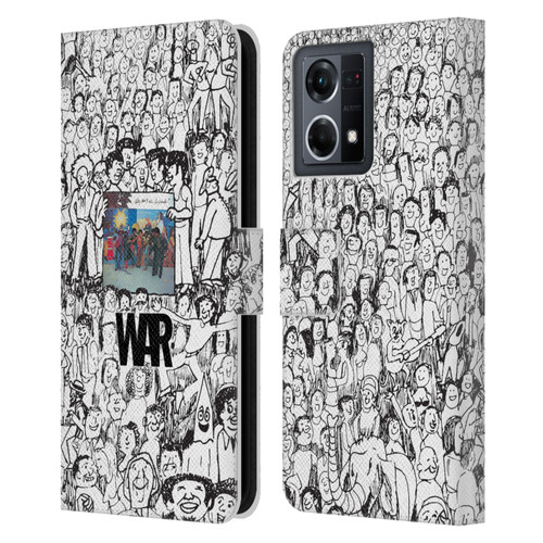 War Graphics Friends Doodle Art Leather Book Wallet Case Cover For OPPO Reno8 4G