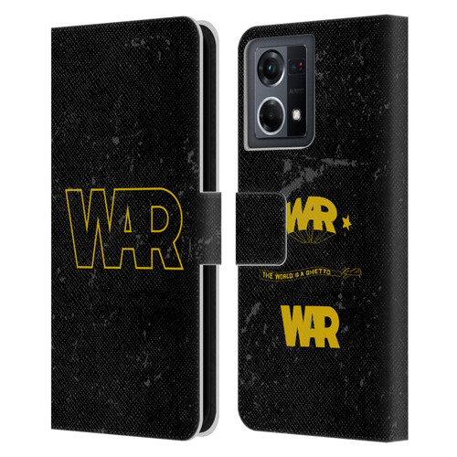 War Graphics Logo Leather Book Wallet Case Cover For OPPO Reno8 4G