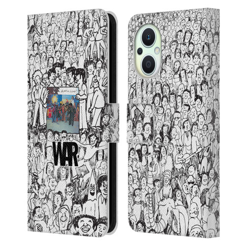 War Graphics Friends Doodle Art Leather Book Wallet Case Cover For OPPO Reno8 Lite