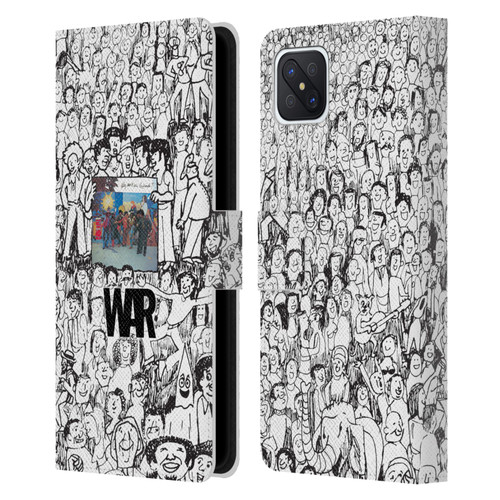 War Graphics Friends Doodle Art Leather Book Wallet Case Cover For OPPO Reno4 Z 5G
