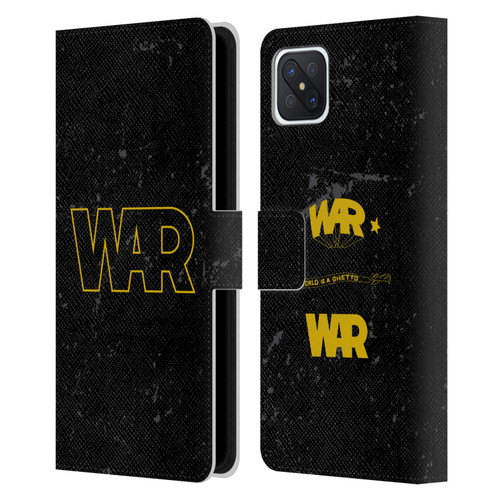 War Graphics Logo Leather Book Wallet Case Cover For OPPO Reno4 Z 5G