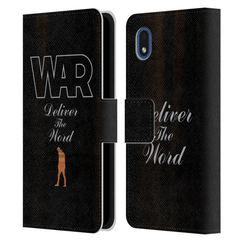 War Graphics Deliver The World Leather Book Wallet Case Cover For Samsung Galaxy A01 Core (2020)