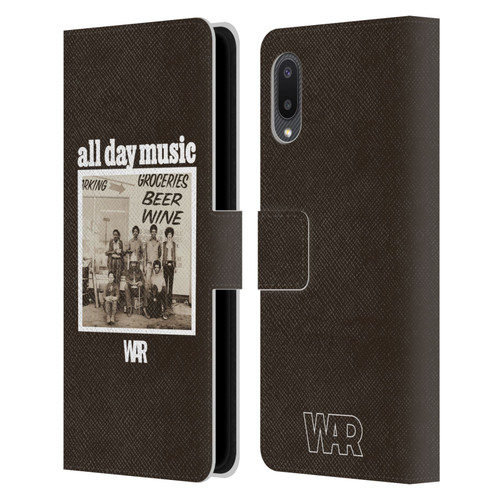 War Graphics All Day Music Album Leather Book Wallet Case Cover For Samsung Galaxy A02/M02 (2021)