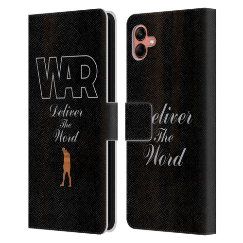 War Graphics Deliver The World Leather Book Wallet Case Cover For Samsung Galaxy A04 (2022)