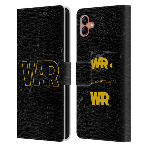 War Graphics Logo Leather Book Wallet Case Cover For Samsung Galaxy A04 (2022)