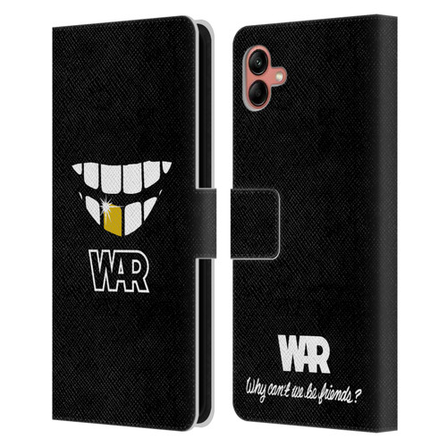 War Graphics Why Can't We Be Friends? Leather Book Wallet Case Cover For Samsung Galaxy A04 (2022)