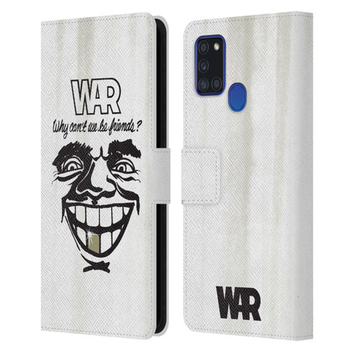 War Graphics Friends Art Leather Book Wallet Case Cover For Samsung Galaxy A21s (2020)