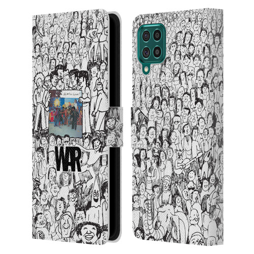 War Graphics Friends Doodle Art Leather Book Wallet Case Cover For Samsung Galaxy F62 (2021)