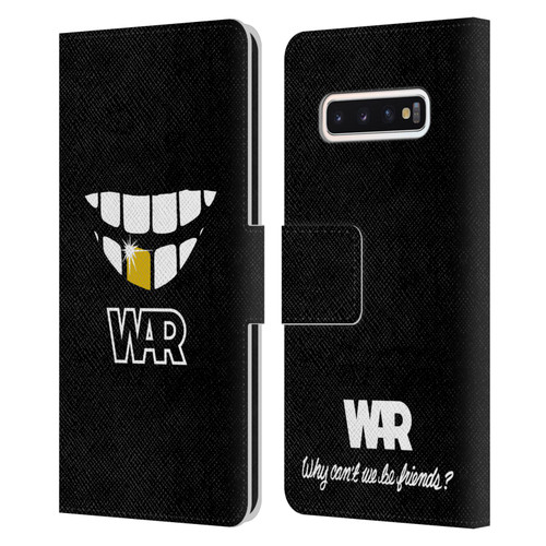 War Graphics Why Can't We Be Friends? Leather Book Wallet Case Cover For Samsung Galaxy S10