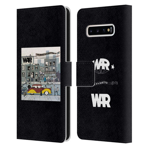 War Graphics The World Is A Ghetto Album Leather Book Wallet Case Cover For Samsung Galaxy S10+ / S10 Plus