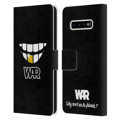 War Graphics Why Can't We Be Friends? Leather Book Wallet Case Cover For Samsung Galaxy S10+ / S10 Plus