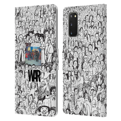 War Graphics Friends Doodle Art Leather Book Wallet Case Cover For Samsung Galaxy S20 / S20 5G