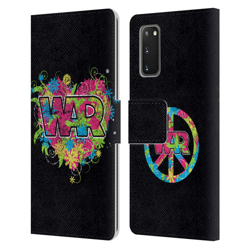 War Graphics Heart Logo Leather Book Wallet Case Cover For Samsung Galaxy S20 / S20 5G