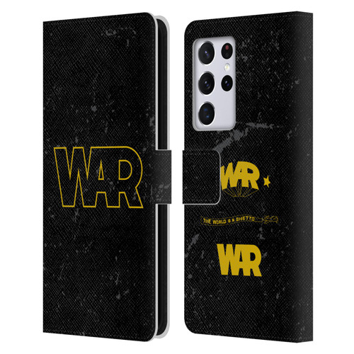 War Graphics Logo Leather Book Wallet Case Cover For Samsung Galaxy S21 Ultra 5G