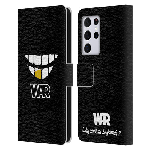 War Graphics Why Can't We Be Friends? Leather Book Wallet Case Cover For Samsung Galaxy S21 Ultra 5G