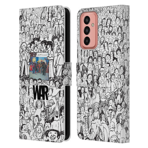 War Graphics Friends Doodle Art Leather Book Wallet Case Cover For Samsung Galaxy M13 (2022)