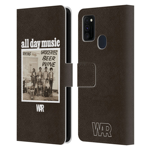 War Graphics All Day Music Album Leather Book Wallet Case Cover For Samsung Galaxy M30s (2019)/M21 (2020)