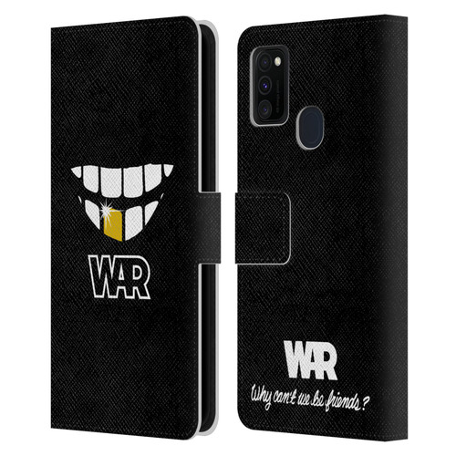 War Graphics Why Can't We Be Friends? Leather Book Wallet Case Cover For Samsung Galaxy M30s (2019)/M21 (2020)