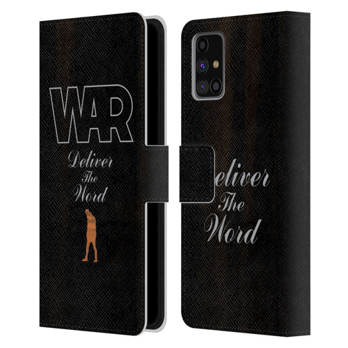 War Graphics Deliver The World Leather Book Wallet Case Cover For Samsung Galaxy M31s (2020)