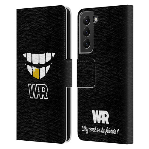 War Graphics Why Can't We Be Friends? Leather Book Wallet Case Cover For Samsung Galaxy S22+ 5G