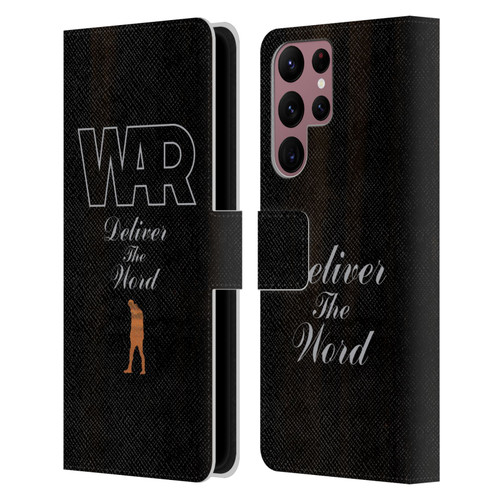 War Graphics Deliver The World Leather Book Wallet Case Cover For Samsung Galaxy S22 Ultra 5G