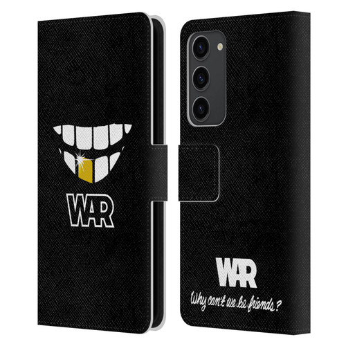 War Graphics Why Can't We Be Friends? Leather Book Wallet Case Cover For Samsung Galaxy S23+ 5G