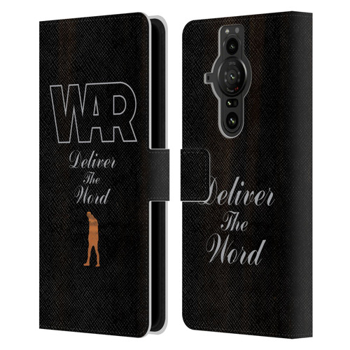 War Graphics Deliver The World Leather Book Wallet Case Cover For Sony Xperia Pro-I