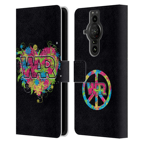 War Graphics Heart Logo Leather Book Wallet Case Cover For Sony Xperia Pro-I