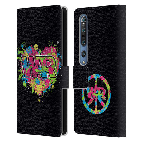 War Graphics Heart Logo Leather Book Wallet Case Cover For Xiaomi Mi 10 5G / Mi 10 Pro 5G