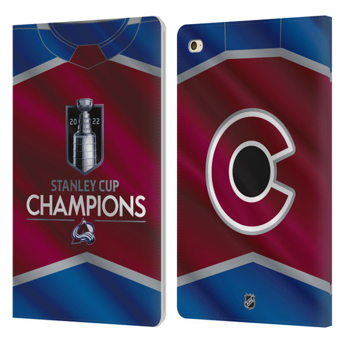 NHL 2022 Stanley Cup Champions Colorado Avalanche Jersey Leather Book Wallet Case Cover For Apple iPad mini 4