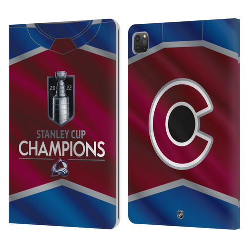 NHL 2022 Stanley Cup Champions Colorado Avalanche Jersey Leather Book Wallet Case Cover For Apple iPad Pro 11 2020 / 2021 / 2022