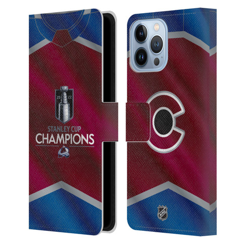 NHL 2022 Stanley Cup Champions Colorado Avalanche Jersey Leather Book Wallet Case Cover For Apple iPhone 13 Pro Max