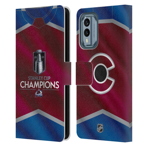 NHL 2022 Stanley Cup Champions Colorado Avalanche Jersey Leather Book Wallet Case Cover For Nokia X30