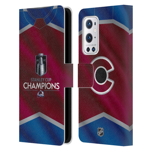 NHL 2022 Stanley Cup Champions Colorado Avalanche Jersey Leather Book Wallet Case Cover For OnePlus 9 Pro