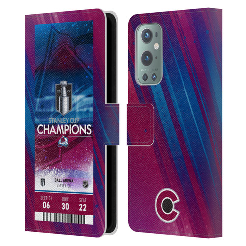 NHL 2022 Stanley Cup Champions Colorado Avalanche Ticket Leather Book Wallet Case Cover For OnePlus 9