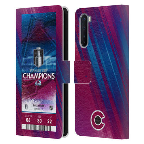 NHL 2022 Stanley Cup Champions Colorado Avalanche Ticket Leather Book Wallet Case Cover For OnePlus Nord 5G