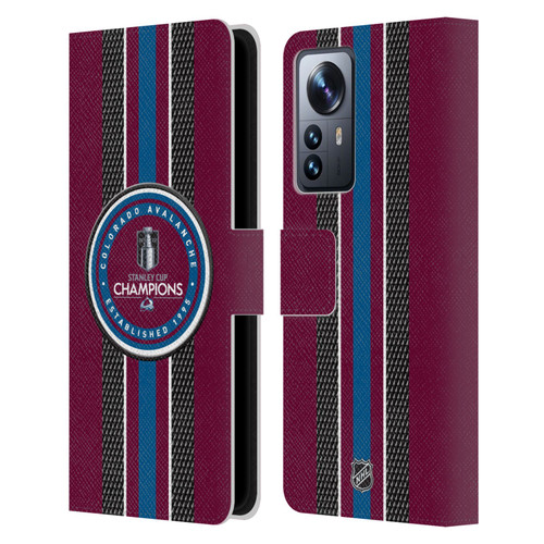 NHL 2022 Stanley Cup Champions Colorado Avalanche Puck Pattern Leather Book Wallet Case Cover For Xiaomi 12 Pro