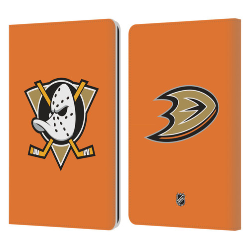 NHL Anaheim Ducks Plain Leather Book Wallet Case Cover For Amazon Kindle Paperwhite 1 / 2 / 3