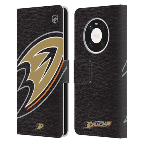 NHL Anaheim Ducks Oversized Leather Book Wallet Case Cover For Huawei Mate 40 Pro 5G