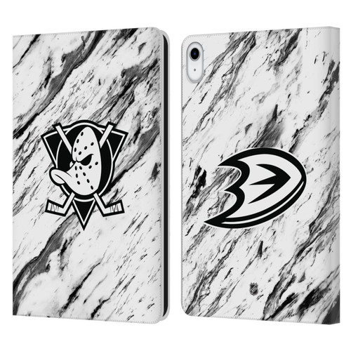 NHL Anaheim Ducks Marble Leather Book Wallet Case Cover For Apple iPad 10.9 2022/2025