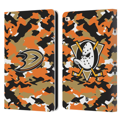 NHL Anaheim Ducks Camouflage Leather Book Wallet Case Cover For Apple iPad Air 2 (2014)