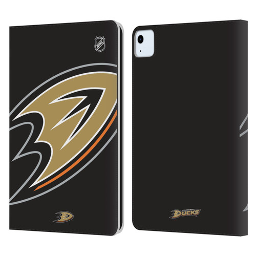 NHL Anaheim Ducks Oversized Leather Book Wallet Case Cover For Apple iPad Air 11 2020/2022/2024
