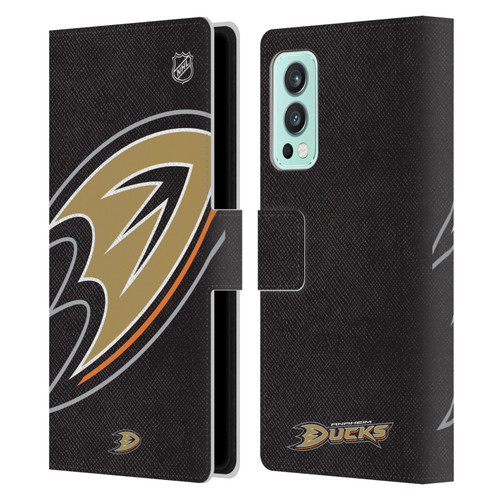 NHL Anaheim Ducks Oversized Leather Book Wallet Case Cover For OnePlus Nord 2 5G NHL Anaheim Ducks Oversized Leather Book Wallet Case Cover For OnePlus Nord 2 5G