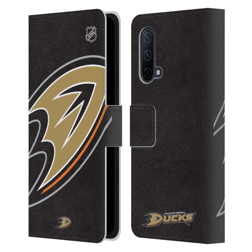 NHL Anaheim Ducks Oversized Leather Book Wallet Case Cover For OnePlus Nord CE 5G