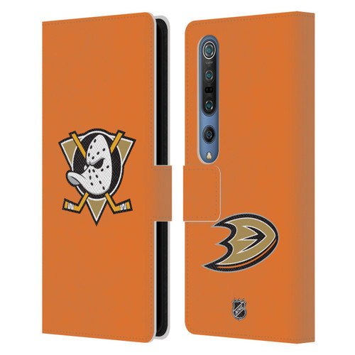 NHL Anaheim Ducks Plain Leather Book Wallet Case Cover For Xiaomi Mi 10 5G / Mi 10 Pro 5G