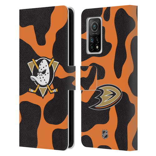 NHL Anaheim Ducks Cow Pattern Leather Book Wallet Case Cover For Xiaomi Mi 10T 5G