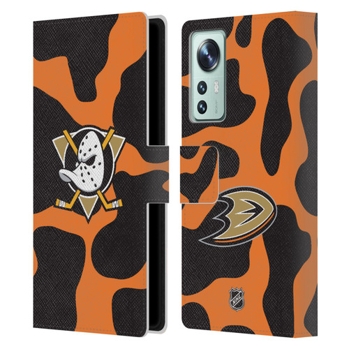 NHL Anaheim Ducks Cow Pattern Leather Book Wallet Case Cover For Xiaomi 12